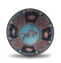 A Japanese cloisonné bowl, Meiji period, 1868-1912