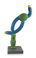 Edoardo Villa; Blue and Green Figural Forms