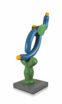Edoardo Villa; Blue and Green Figural Forms