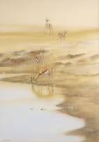 Kim Donaldson; Springbok by a Watering Hole
