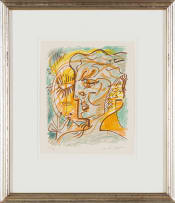 André Masson; Composition with Sun and Profile of a Man
