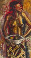 Hennie Niemann Jnr; A Woman with a Bowl of Fruit
