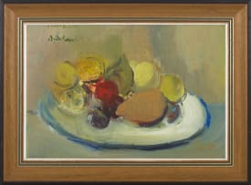 Carl Büchner; A Plate of Fruit