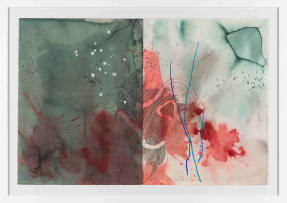 Mongezi Ncaphayi; Abstract Composition, diptych