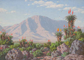 Jan Ernst Abraham Volschenk; Landscape from beyond Jakkalskop, Riversdale