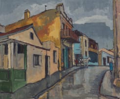 David Botha; Street Scene after the Rain
