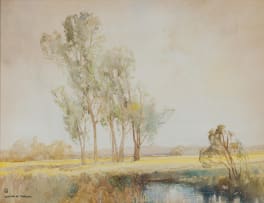 William Timlin; Landscape with Trees and Stream