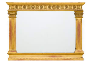 A Regency giltwood overmantle mirror