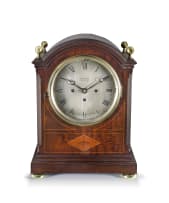 A mahogany and inlaid table clock, Terry & Co, Manchester, 1860