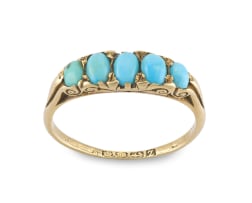 Victorian turquoise and 18ct gold ring