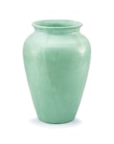 A Linn Ware pale green-glazed vase