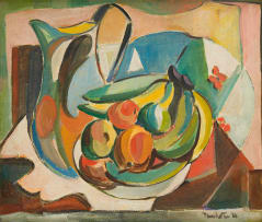 Dirk Meerkotter; Still Life with Fruit and Jug
