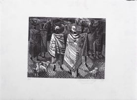 Eleanor Esmonde-White; Cockerels and Women; Herding Cattle; Group of Women; Group of Figures Walking, four