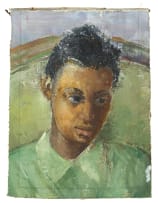 Cecil Higgs; Portrait of a Young Man in Green; Forest Scene, two