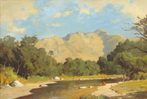 Walter Gilbert Wiles; Figure on a River Bank