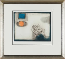 Douglas Portway; Abstract with Orange and Blue