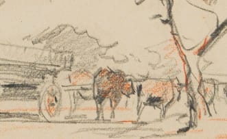 Erich Mayer; Ox Wagon among Trees