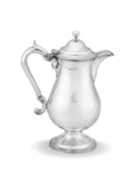 A George III silver coffee pot, maker's initials *PB, London, 1813