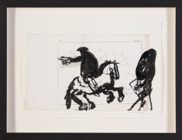 William Kentridge; Horseman with the Nose Observant