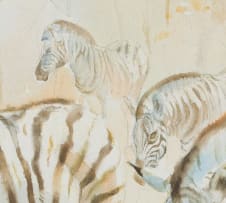 Patricia Mary Vaughan; Zebra Moving to Water