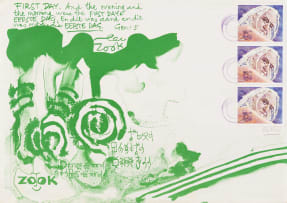Walter Battiss; Fook Stamps and Fook First Day Cover, three