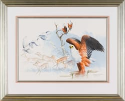 Ingrid Weiersbye; African Fish Eagle and Red Lechwe