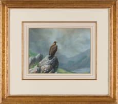 Peter R Fogarty; Golden Eagle by a Loch