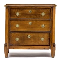 A Dutch oak chest of drawers, 19th century