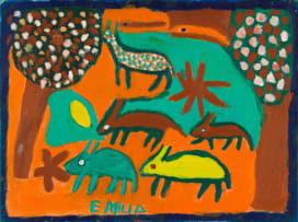 Emilia Karangu Muhinda; Composition with Animals and Trees