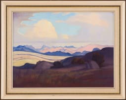 Jacob Hendrik Pierneef; Landscape with Distant Mountains