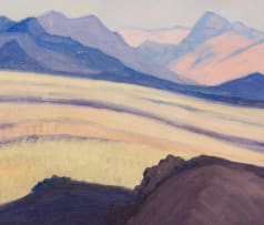 Jacob Hendrik Pierneef; Landscape with Distant Mountains
