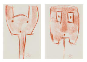 Wopko Jensma; Abstract Faces, two