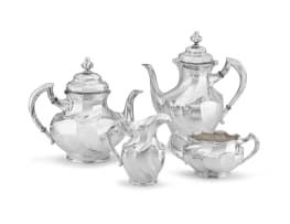 A German silver tea service, Wilkens & Söhne, .800 standard, late 19th/early 20th century