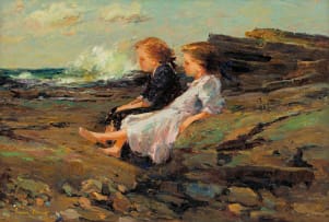 Adriaan Boshoff; Two Girls on the Rocks