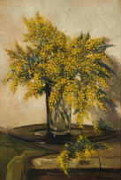 Theodor Franciscus Goedvriend; Vase of Acacia Flowers