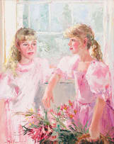 Mari Vermeulen-Breedt; Two Girls in Pink
