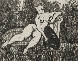 William Kentridge; Reclining Nude