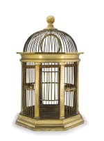 A Dutch brass birdcage, 19th century