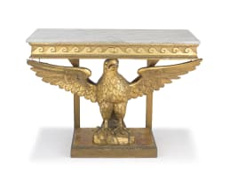 A George II giltwood and marble-topped console table