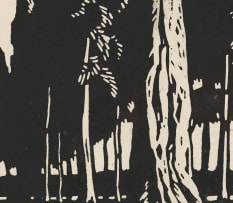 Jacob Hendrik Pierneef; Tree Trunk and Pine Trees (Nilant 75)