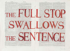 William Kentridge; The Full Stop Swallows the Sentence, from Red Rubrics