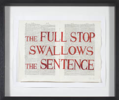 William Kentridge; The Full Stop Swallows the Sentence, from Red Rubrics