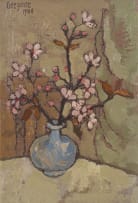 Gregoire Boonzaier; Blossoms in a Blue Vase