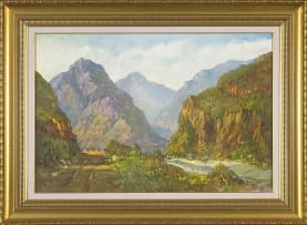 Gabriel de Jongh; Road through a Mountain Pass