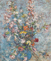 George Enslin; Flowers in a Vase