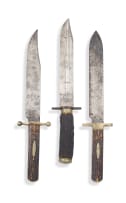 Three Bowie knives, Joseph Rodgers & Sons, No. 6 Norfolk Street, Sheffield, England, 19th century