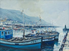 Christiaan Nice; Harbour Scene, Hout Bay
