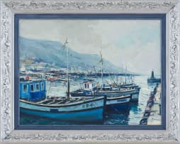 Christiaan Nice; Harbour Scene, Hout Bay