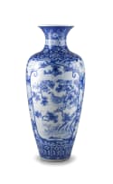 A massive Japanese blue and white vase, Meiji period, 1868-1912