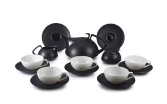 A Rosenthal Studio-line 'Noire' pattern tea service, modern